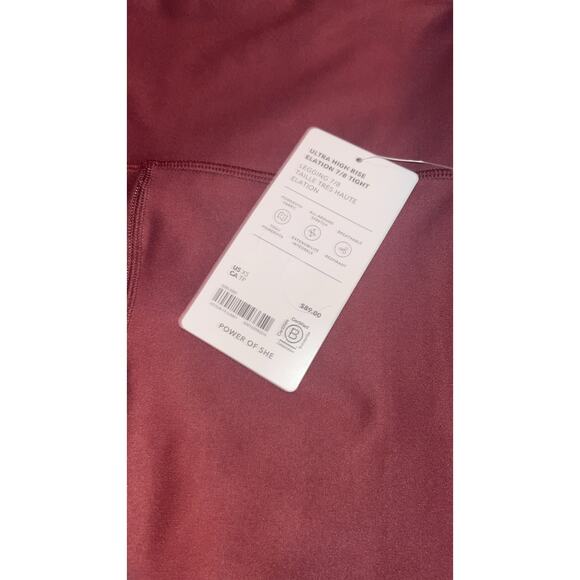ATHLETA Ultra High Rise Elation 7/8 Tight Size XS 23" | Red Abstract #657538 NEW - Picture 8 of 8